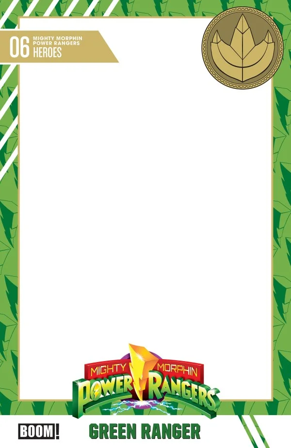 Tapa de Mighty Morphin Power Rangers #6 · Cover D Trading Card Blank Sketch Variant