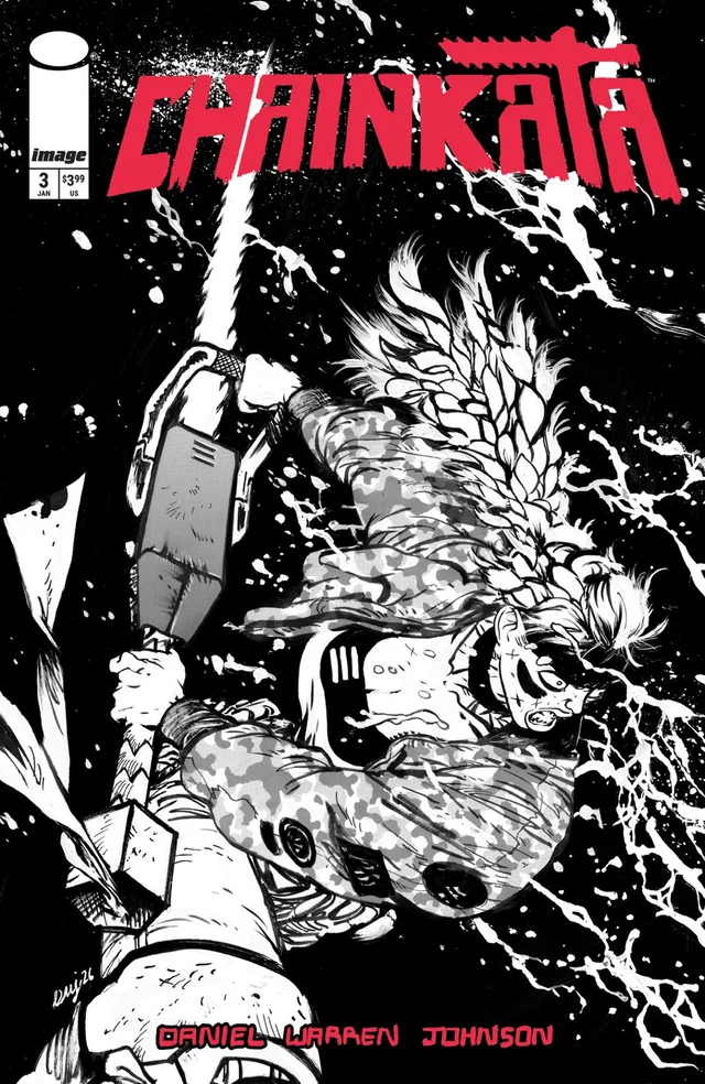 Tapa de Chainkata #3 · Cover B Daniel Warren Johnson Bandw Var