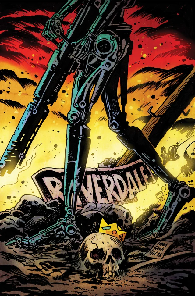 Tapa de Archie Vs The Terminator #2 · Cover E Francesco Francavilla Metal Premium Var