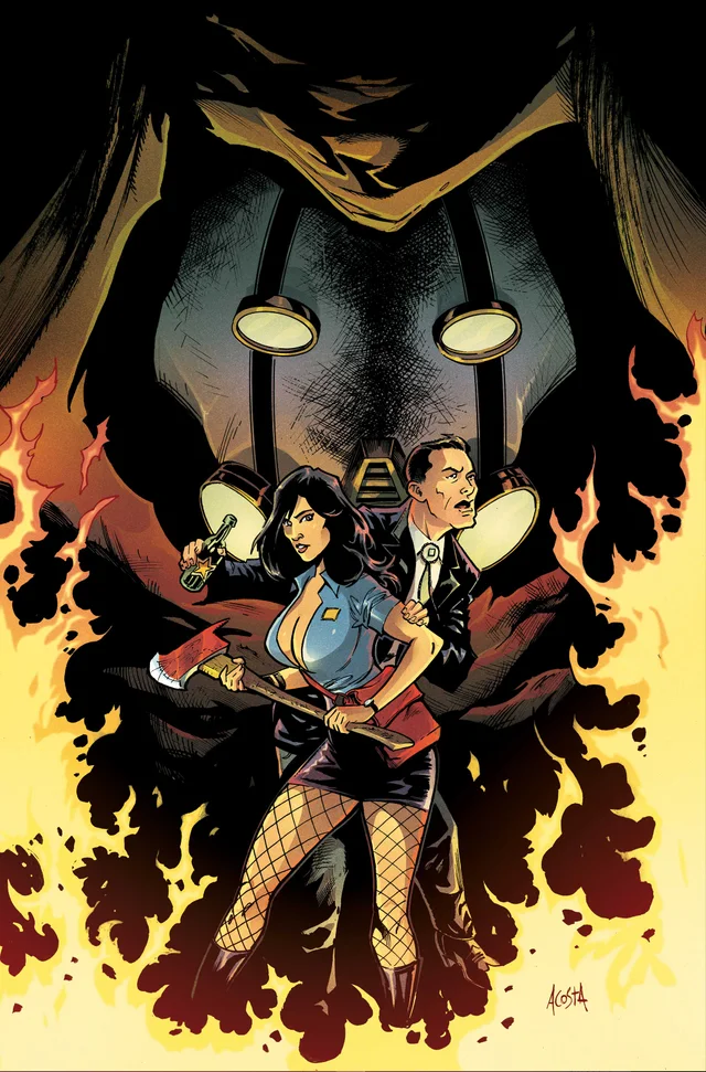Tapa de Monstervision Featuring Joe Bob Briggs And Darcy #2 · Cover E Dave Acosta Limited Virgin Var