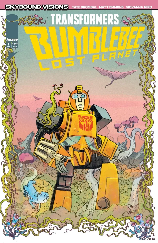 Tapa de Transformers Bumblebee Lost Planet #1 · Cover A Matt Emmons And Giovanna Niro