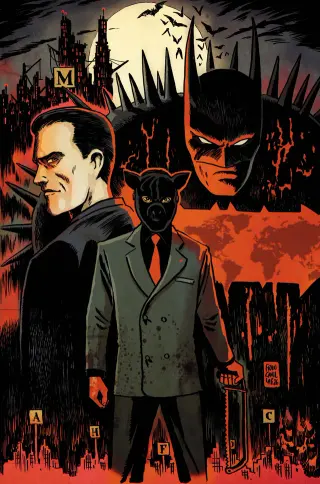 Tapa Cover A - Francesco Francavilla de Absolute Batman Beyond Ark-M #1