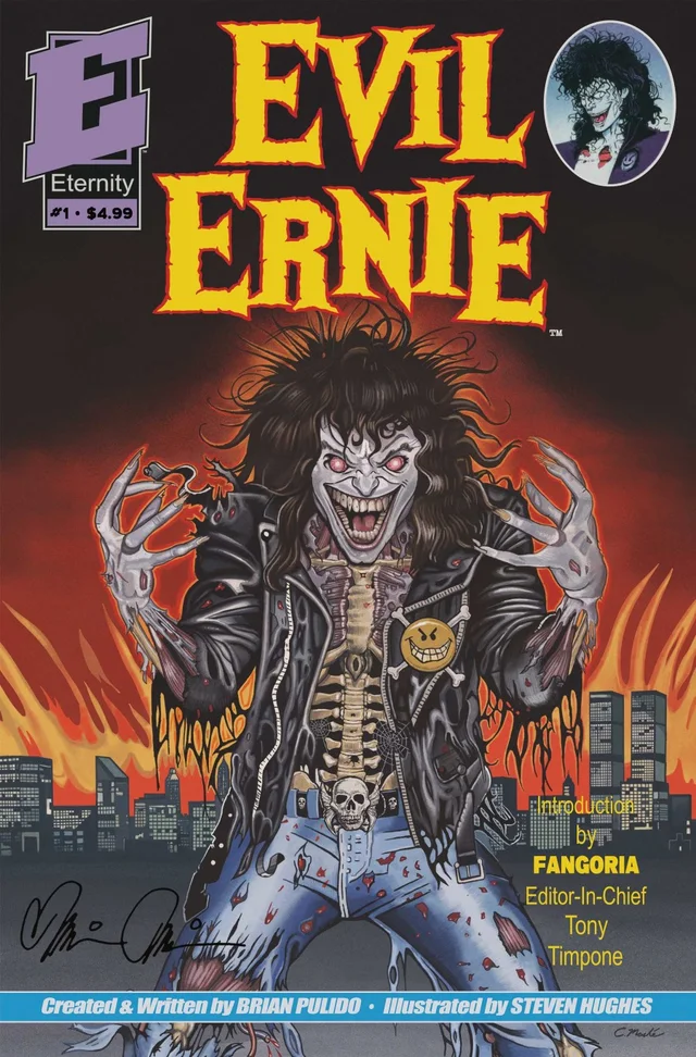 Tapa de Evil Ernie 30th Anniversary Facsimile Edition #1 · Cover D Eric Mache Signed Edition Signed By Brian Pulido Var
