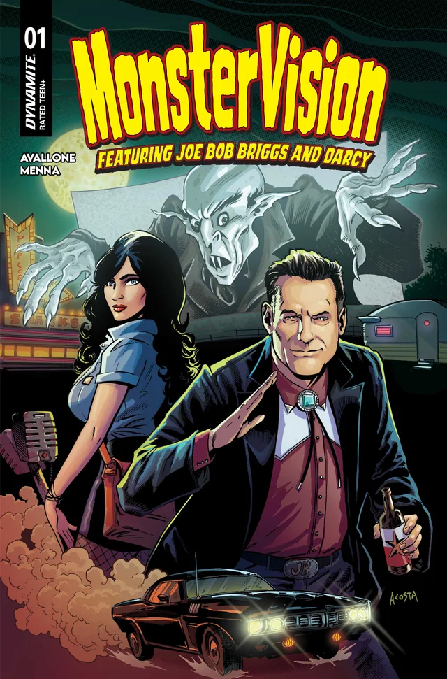 Tapa de Monstervision Featuring Joe Bob Briggs And Darcy #1 · Cover A Dave Acosta