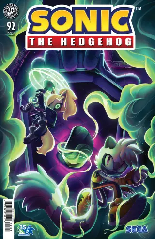 Tapa Cover B de Sonic The Hedgehog #92