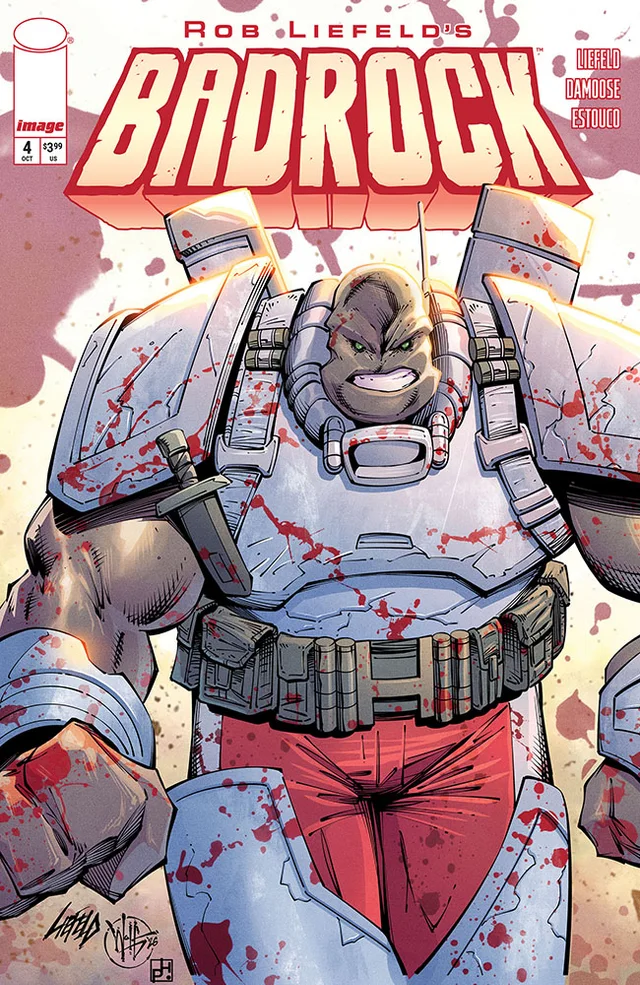 Tapa de Badrock #4 · Cover B Rob Liefeld Var