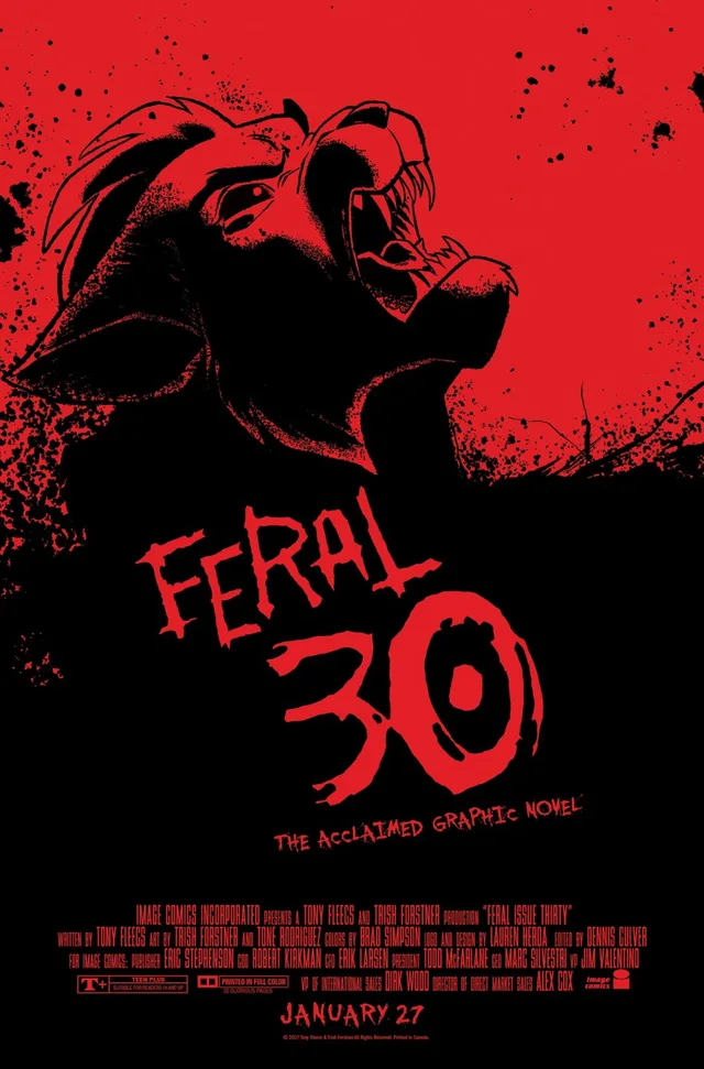 Tapa de Feral #30 · Cover B Tony Fleecs And Trish Forstner 30 Days Of Night Homage Var