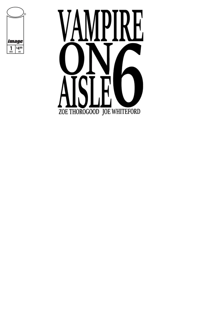 Tapa de Vampire On Aisle 6 #1 · Cover D Blank Sketch Var
