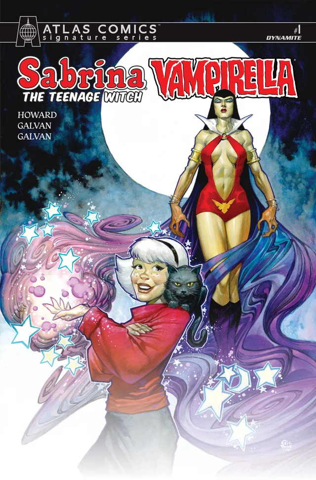 Tapa de Sabrina The Teenage Witch Vampirella #1 · Cover L Eric Powell Atlas Edition Signed By Tini Howard Var