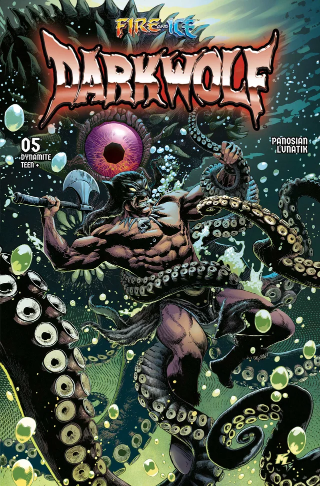 Tapa de Fire And Ice Darkwolf #5 · Cover B Riccardo Latina Var