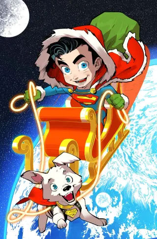 Tapa Cover F - Dan Mora Holiday Card Stock Var de Superman #45