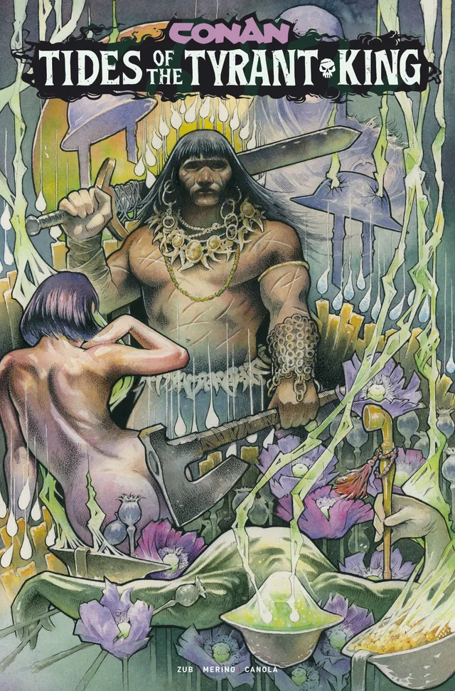 Tapa de Conan The Barbarian Tides Of The Tyrant King #3 · Cover D John Baizley Var
