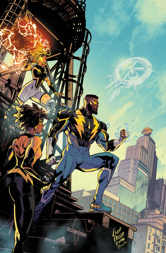Tapa de Dc Power Black Lightning 50th Anniversary Special #1 · Cover B Fico Ossio Card Stock Var