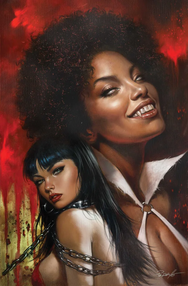 Tapa de Vampirella #10 · Cover F Lucio Parrillo Metal Premium Var