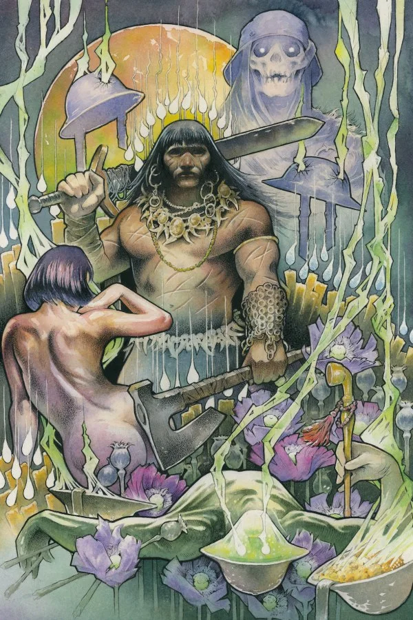Tapa de Conan The Barbarian Tides Of The Tyrant King #3 · Cover F John Baizley Virgin Cardstock Var