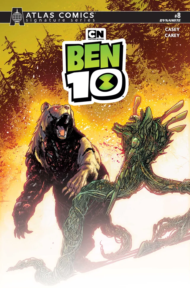 Tapa de Ben 10 #8 · Cover H Robert Carey Atlas Edition Signed By Joe Casey Var