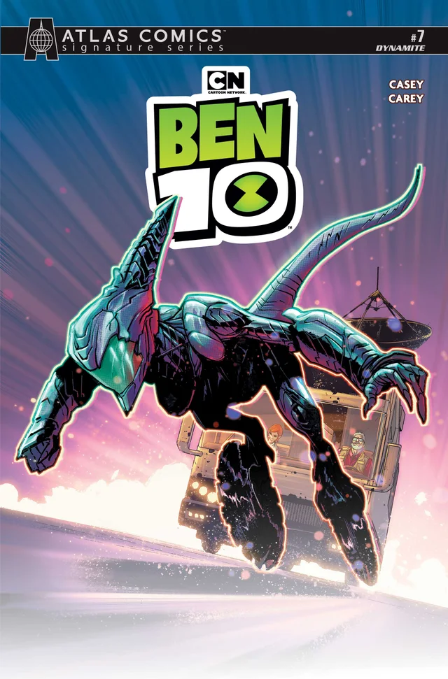 Tapa de Ben 10 #7 · Cover H Robert Carey Atlas Edition Signed By Joe Casey Var