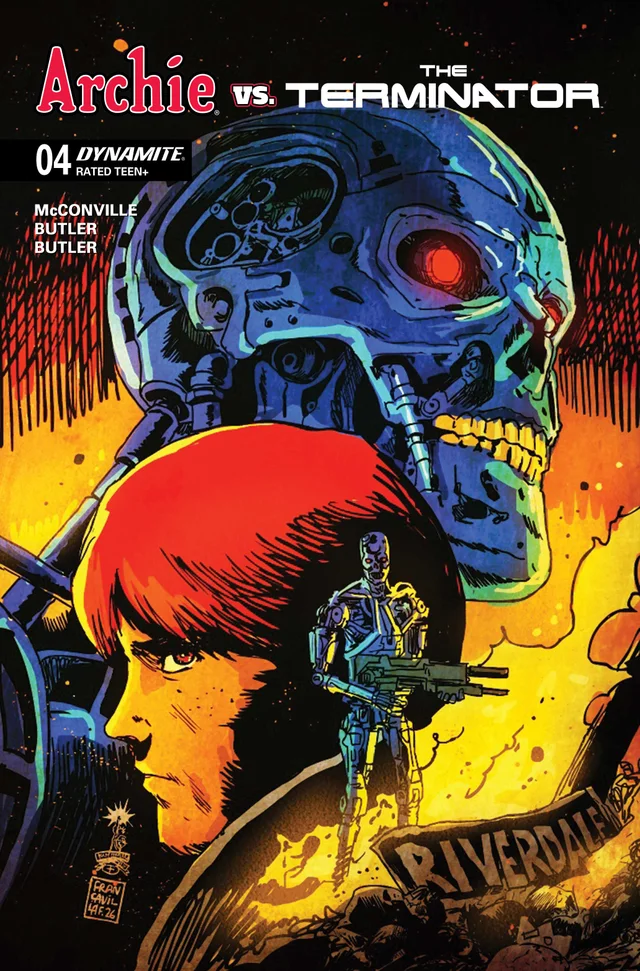 Tapa de Archie Vs The Terminator #4 · Cover A Francesco Francavilla