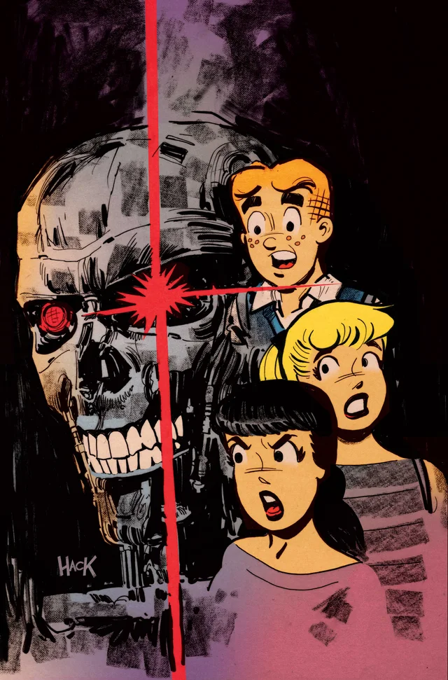 Tapa de Archie Vs The Terminator #3 · Cover F Robert Hack Ltd Virgin Var