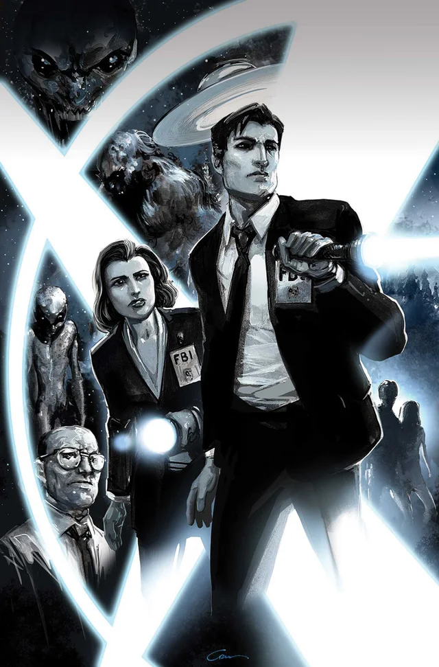 Tapa de X Files #1 · Cover J Clayton Crain Metal Premium Var