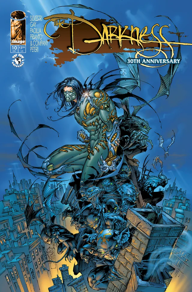 Tapa de Darkness #10 · Cover C Marc Silvestri And Matt Batt Banning 30th Anniversary Var