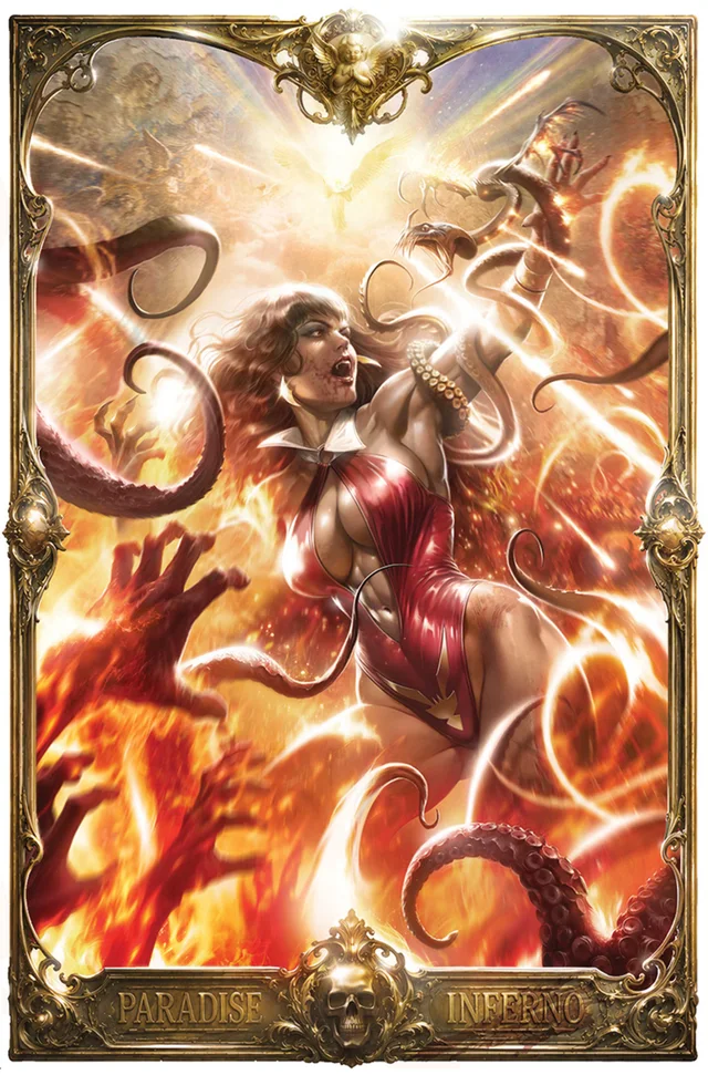 Tapa de Vampirella Paradise #1 · Cover F Francesco Mattina Foil Virgin Var