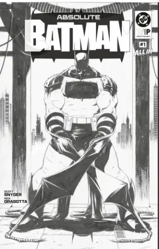 Tapa Cover A - Nick Dragotta de DC W.I.P. Absolute Batman Second Printing #1