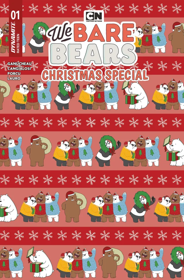 Tapa de We Bare Bears Christmas Special #1 · Cover C Wrapping Paper Var