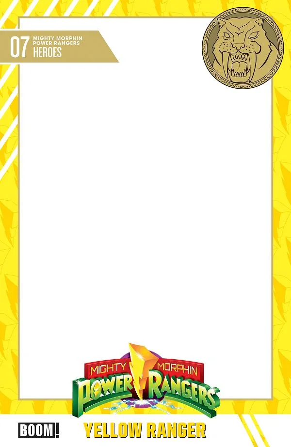 Tapa de Mighty Morphin Power Rangers #7 · Cover D Trading Card Blank Sketch Variant