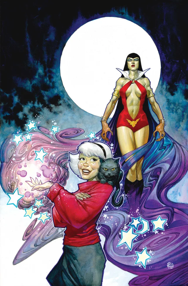 Tapa de Sabrina The Teenage Witch Vampirella #1 · Cover H Eric Powell Foil Virgin Var