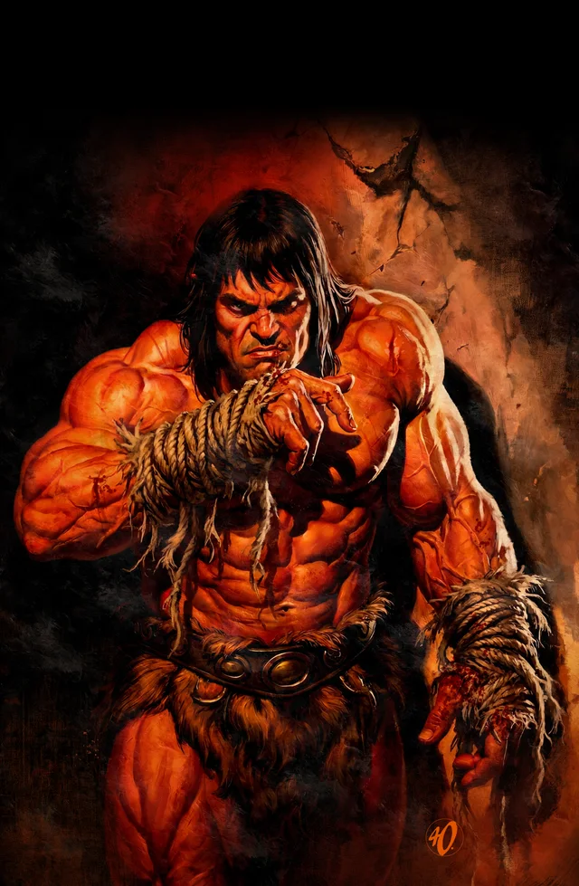 Tapa de Conan The Barbarian #39 · Cover F Ariel Olivetti Virgin Cardstock Var