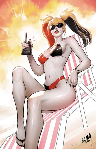 Tapa Cover B - David Nakayama Card Stock Var de Harley Quinn #68
