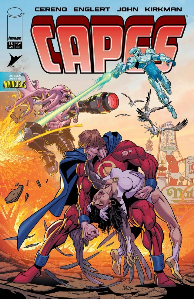 Tapa de Invincible Universe Capes #15 · Cover A Mark Englert