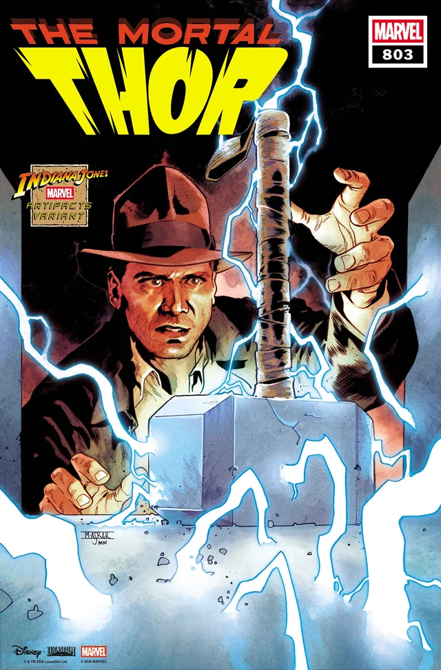 Tapa de Thor #803 · Cover C Mahmud Asrar Indiana Jones Marvel Artifact Variant