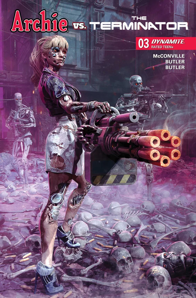 Tapa de Archie Vs The Terminator #3 · Cover B Bjorn Barends Var