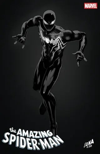 Tapa Cover C - David Nakayama Color Block Black Variant de Amazing Spider-Man #1005