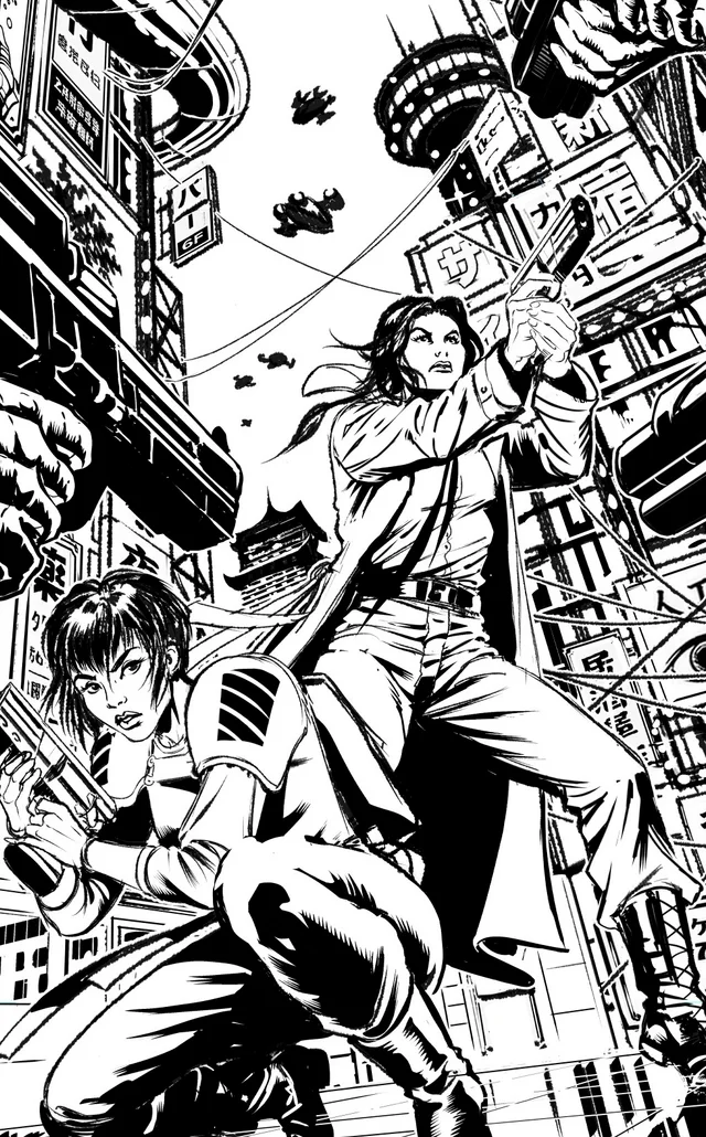 Tapa de Blade Runner Tokyo Nexus Die With Honor #3 · Cover D Maria Laura Sanapo Inks Virgin Cardstock Var