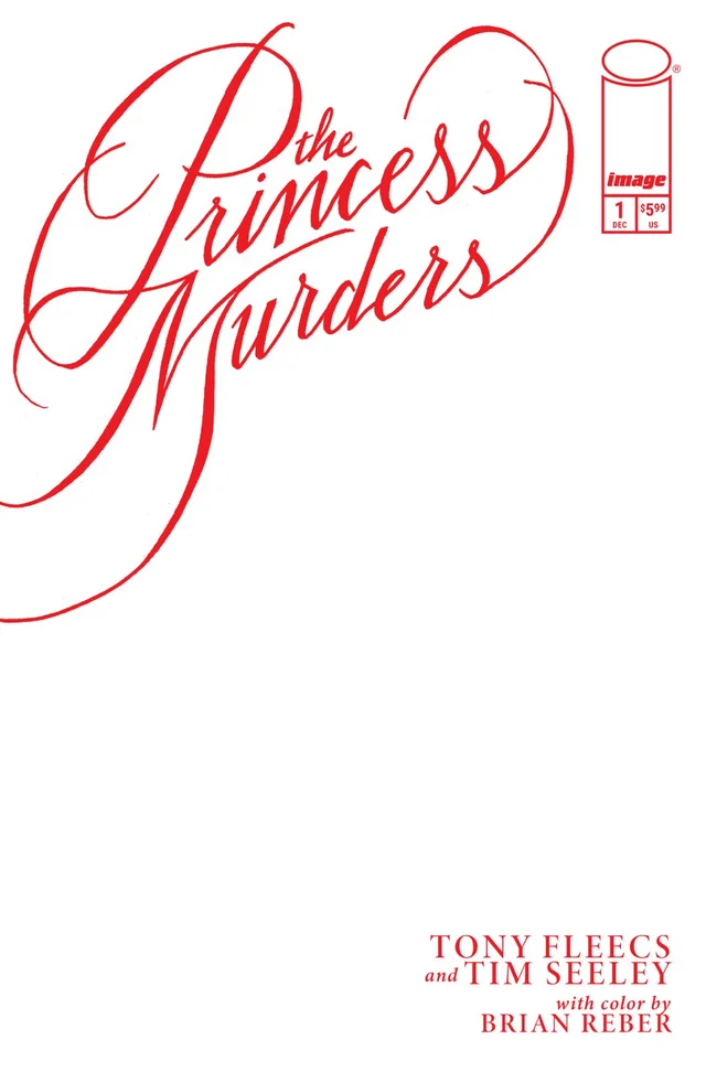 Tapa de Princess Murders #1 · Cover E Blank Sketch Var