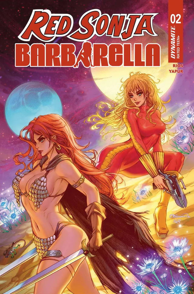 Tapa de Red Sonja Barbarella #2 · Cover B Collette Turner Var