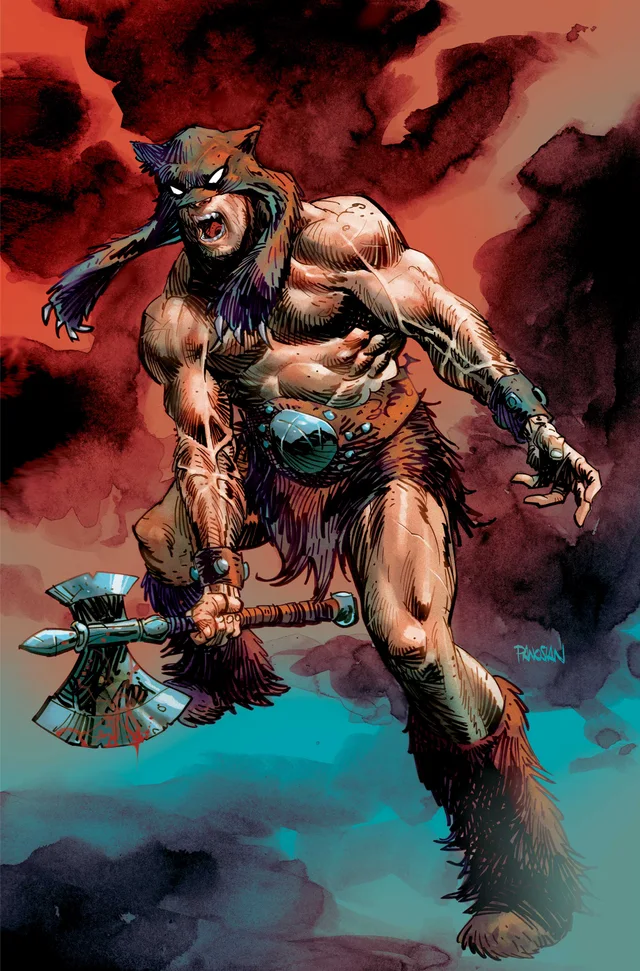 Tapa de Fire And Ice Darkwolf #5 · Cover F Dan Panosian Metal Premium Var