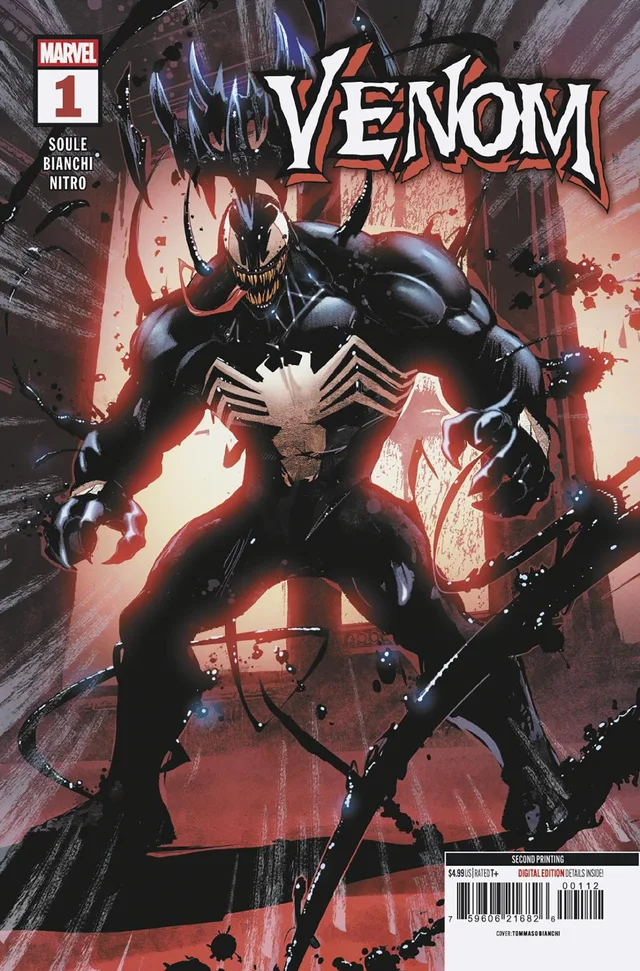 Tapa de Venom Tommaso Bianchi 2nd Printing Variant #1 · Edición estándar