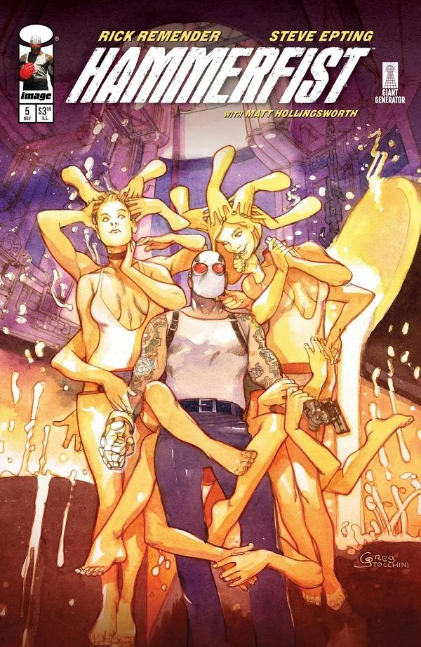 Tapa de Hammerfist #5 · Cover B Greg Tocchini Var