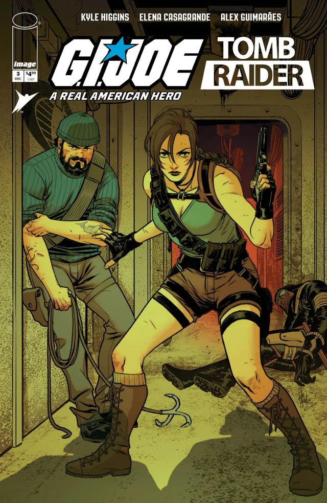 Tapa de Gi Joe A Real American Hero Tomb Raider #3 · Cover A Elena Casagrande And Alex Guimaraes