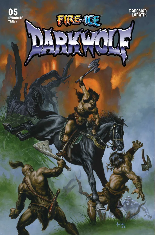 Tapa de Fire And Ice Darkwolf #5 · Cover C Joe Jusko Var