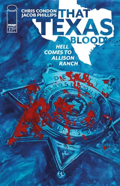 Tapa de That Texas Blood Hell Comes To Allison Ranch #3 · Cover A Jacob Phillips