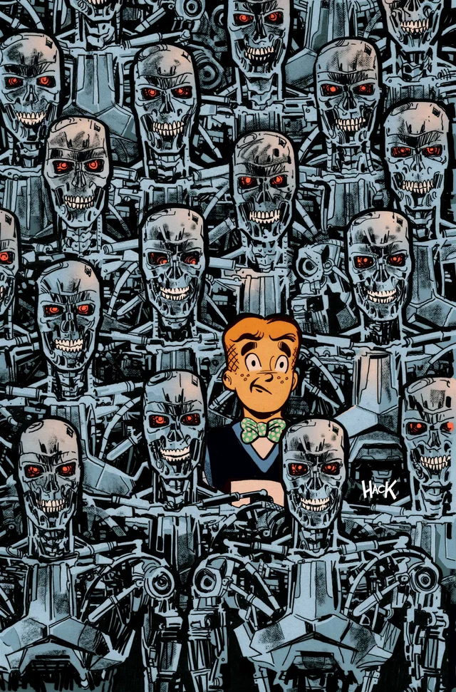 Tapa de Archie Vs The Terminator #4 · Cover F Robert Hack Ltd Virgin Var