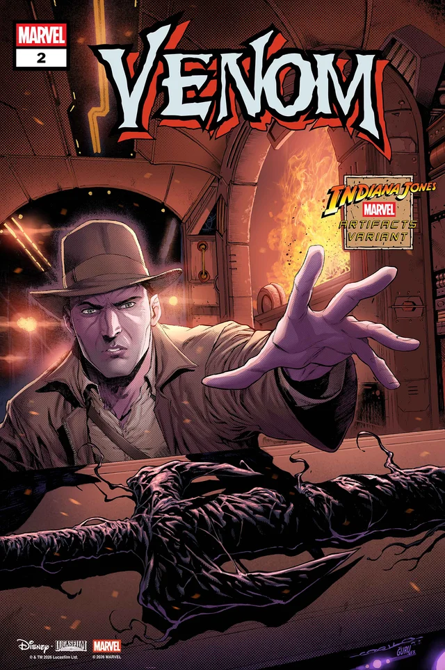 Tapa de Venom #2 · Cover C Iban Coello Indiana Jones Marvel Artifact Variant