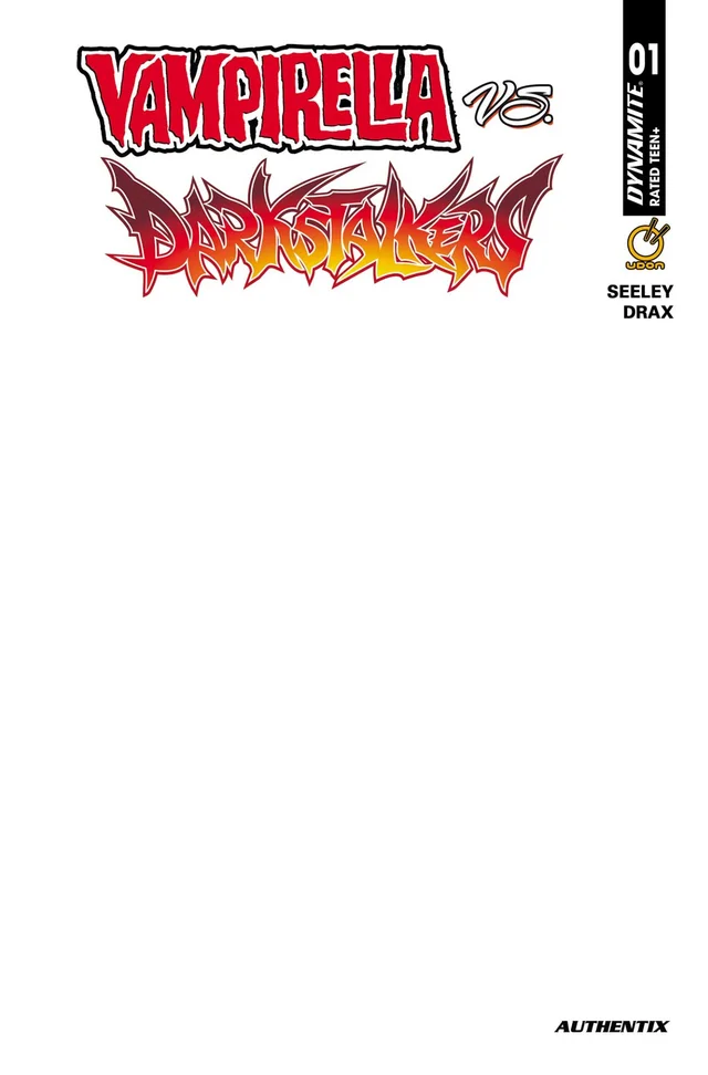 Tapa de Vampirella Vs Darkstalkers Special #1 · Cover F Blank Authentix Var