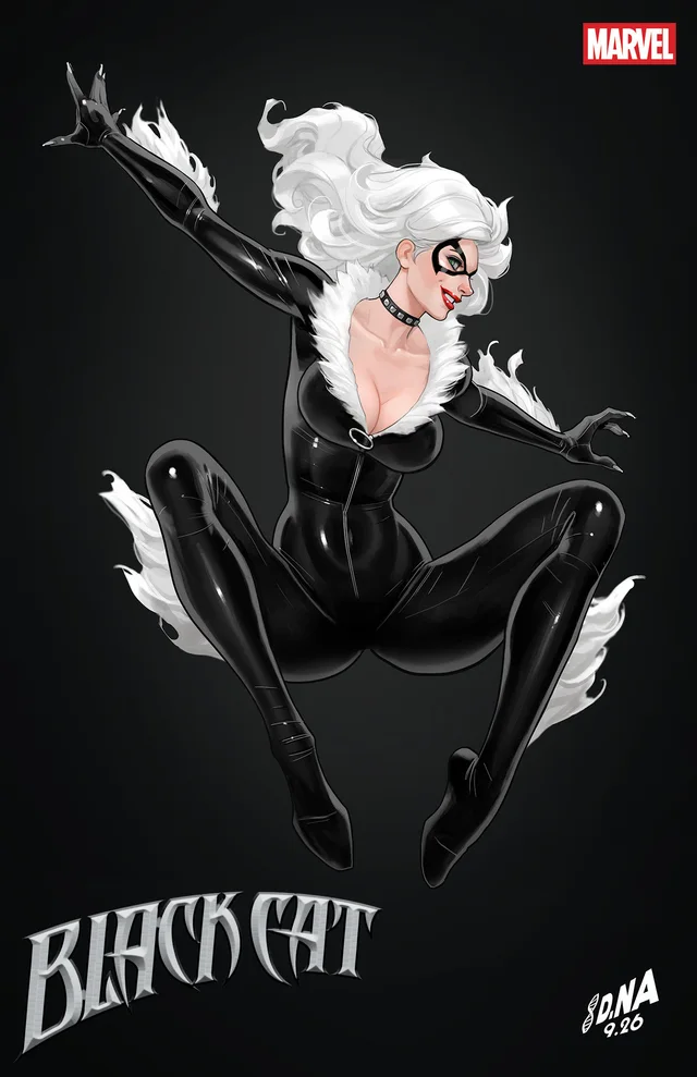 Tapa de Black Cat #17 · Cover B David Nakayama Color Block Black Variant