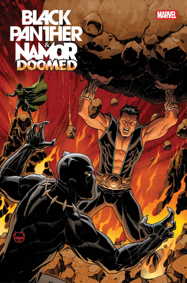 Tapa de Black Panther/Namor: Doomed #4 · Cover A Dave Johnson